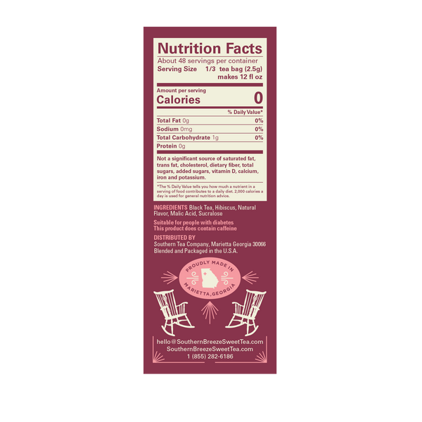Raspberry Sweet Tea - Sugar Free