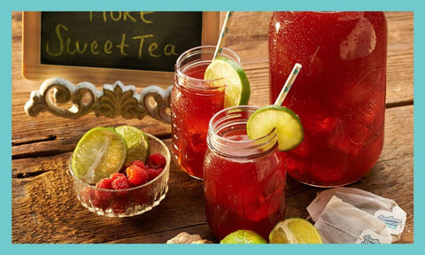 Raspberry Ginger Lime Sweet Tea